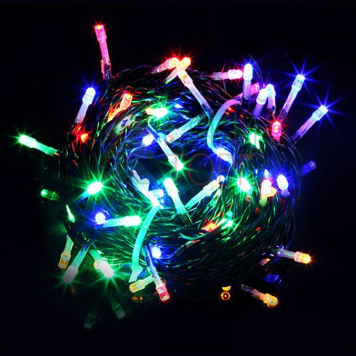 Комплект мерцающих гирлянд на деревья 60 м., 3 луча по 20 м, 24V, 600 разноцветных LED ламп, черный ПВХ, LTC (KDD600BLW-11-1M) в Санкт-Петербурге