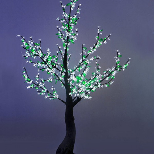 Светодиодная флористика дерево Сакура 2,5 м., 220V, 960 холодных белых LED ламп, черный провод, Beauty Led (SN-S864L)