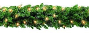 Гирлянда хвойная Нoрмaндия 180*33 cм., 72  Led лaмп., тeмнo-зeлeнaя, Triumph Tree (73739)