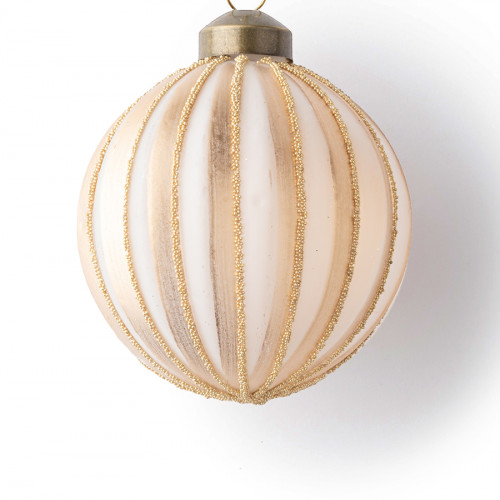 Винтажный стеклянный шар Зефир в карамели 8 см., 1 шт., Karlsbach (13129)