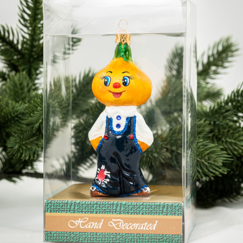 Елочное украшение Чиполлино, стекло, 10,5 см., 1 шт., Витус (59313)