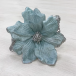 Декоративный цветок Магнолия 20 см., голубой, на клипсе, Christmas DeLuxe (87319) в Санкт-Петербурге
