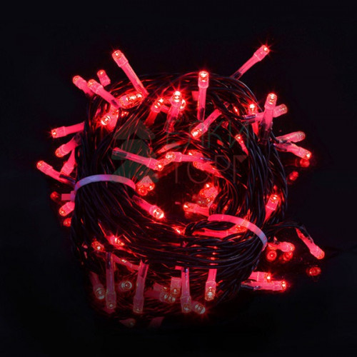 Комплект мерцающих гирлянд на деревья 60 м., 3 луча по 20 м, 24V, 600 красных LED ламп, черный ПВХ, LTC (KDD600BLW-11-1R) в Санкт-Петербурге