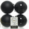 Набор пластиковых шаров Прага 100 мм, черный, 4 шт, Kaemingk (022222)
