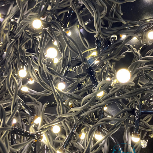 Занавес с мерцающим диодом 3*3 м., 220V, 600 теплых белых LED ламп, черный провод, Winner Light (ww.03.6B.600+)