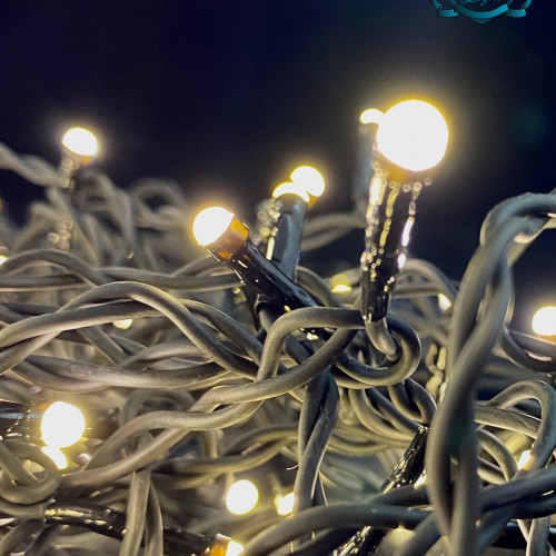 Занавес с мерцающим диодом 3*3 м., 220V, 600 теплых белых LED ламп, черный провод, Winner Light (ww.03.6B.600+)