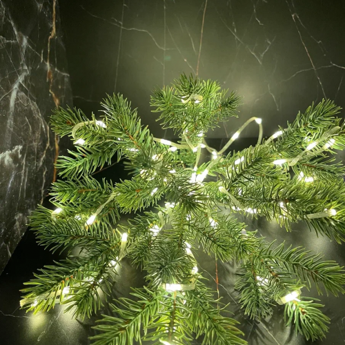 Светодиодная нить Роса 500 теплых ламп, 25 м., плоский провод, прозрачный провод, Luca (89954) в Санкт-Петербурге