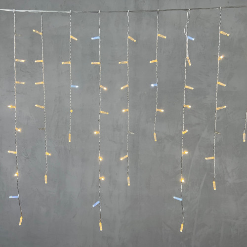 Светодиодная бахрома с колпачком 4,9*0,9 м., 280 теплых белых LED ламп, мерцание, прозрачный провод ПВХ, IP65, Beauty Led (PIL280BLWCAP-10-2WW) в Санкт-Петербурге