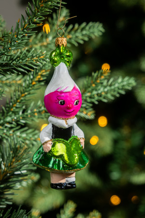 Елочное украшение Редисочка, стекло, 11,5 см., 1 шт., Витус (59314)