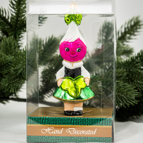 Елочное украшение Редисочка, стекло, 11,5 см., 1 шт., Витус (59314)