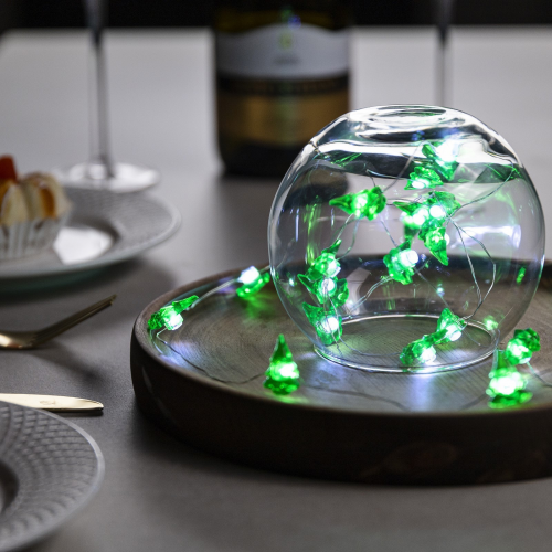 Гирлянда нить-роса с насадками Ёлочка 2 м., IP20, 20 холодных белых LED, 2 режима, ААх2, Luazon Lighting (7867177)