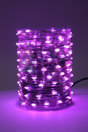 Светодиодная гирлянда нить Роса 10 м., 12V, 100 фиолетовых LED ламп, Beauty Led (Rosa 100-10-PU)