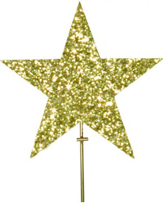 Макушка звезда 40 см., золото, УКРАШЕНИЕ ДЛЯ ВЫСОТНОЙ ЕЛКИ (MZ-400GOLD)