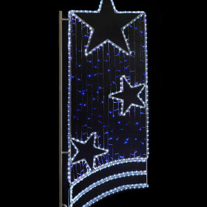 Светодиодная консоль Праздник 72*180 см., синие LED лампы, прозрачный силикон, LTC (SKL3-2B)