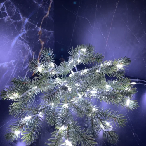 Светодиодная нить Роса 500 холодных ламп, 25 м., плоский провод, прозрачный провод, Luca (89953) в Санкт-Петербурге