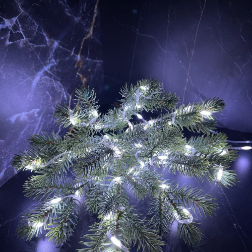 Светодиодная нить Роса 500 холодных ламп, 25 м., плоский провод, прозрачный провод, Luca (89953) в Санкт-Петербурге