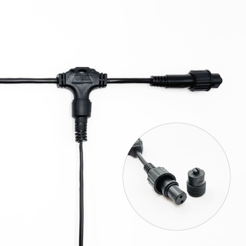 Белт-Лайт UNIBELT 5 м., провод черный Каучук, шаг 50 см., 10 подвесных патронов, IP65, LTC (UBL5m/10L-1) в Санкт-Петербурге