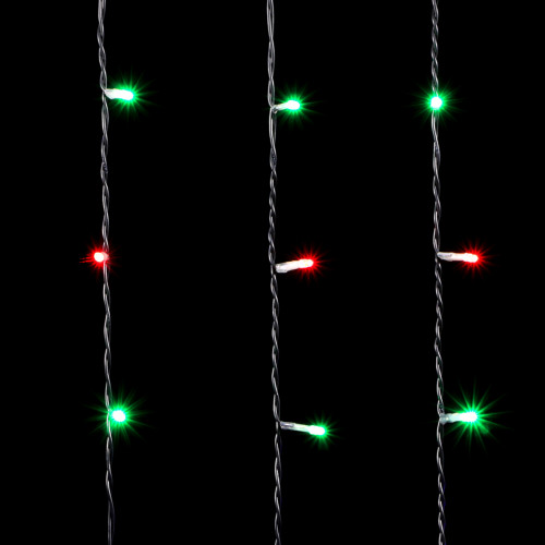 Светодиодный занавес 2*2 м., 400 разноцветных LED ламп, черный провод ПВХ, LTC (PCL402-11-2M)