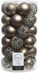 Набор пластиковых шаров Королевский 60 мм, коричневый, 37 шт, Kaemingk (020815)