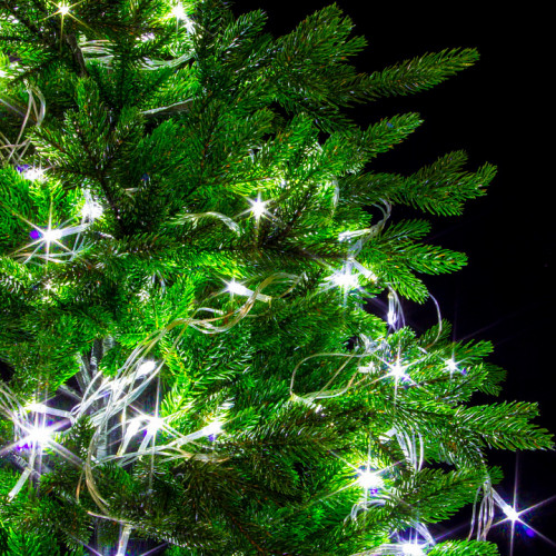 Светодиодная нить 7 м., 220V, 100 холодных белых LED ламп, контроллер, прозрачный провод, Winner Light (w.01.5T.100-)