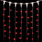 Светодиодный занавес 2*1 м., 200 красных LED ламп, прозрачный провод ПВХ, Beauty Led (PCL202-10-2R)
