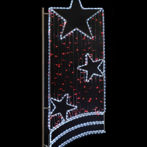 Консоль светодиодная Праздник, 72*180 см., красные LED лампы, прозрачный силикон, Beauty Led (SKL1-2B)