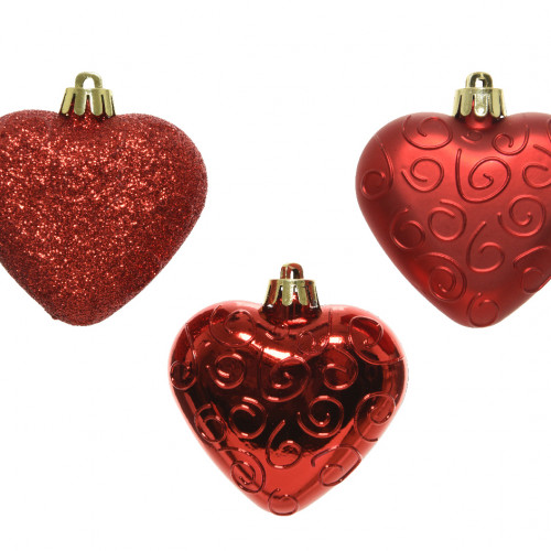 Набор игрушек Сердце любви 6 шт., красный, Kaemingk (028014) в Санкт-Петербурге