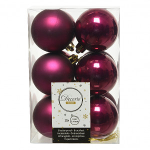 Набор пластиковых шаров Дивный 60 мм., магнолия, 12 шт., Kaemingk (022009)