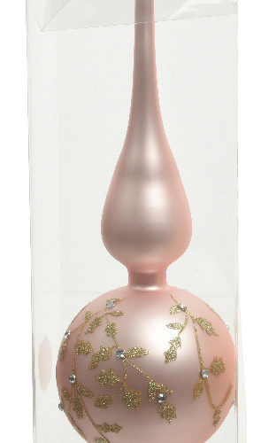 Елочная макушка Нежность - Ветвь 31 см., розовая, стекло, Kaemingk (170079/1)