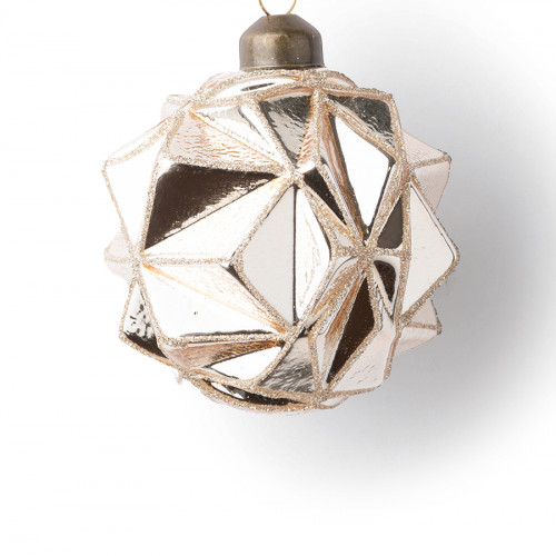 Винтажный  стеклянный шар Грани мироздания 8 см., 1 шт., Karlsbach (13131)