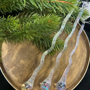 Набор сосулек Радужная капель 16,5 см., 3 шт., стекло, Christmas DeLuxe (14055)