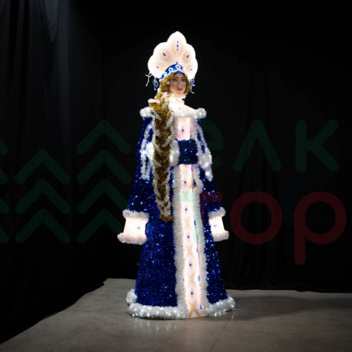 Светодиодная фигура из мишуры Снегурочка в синей шубе 3.38 м., Conso (3DGR814-B)
