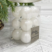 Набор пластиковых шаров Дивный 60 мм., белый, 12 шт., Christmas DeLuxe (87050)
