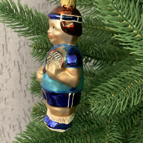 Елочное украшение Теннисист, стекло, Витус (А238)