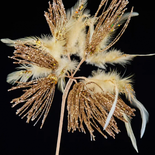 Ветвь Воздушное золото-одуванчик 71 см., Christmas DeLuxe (88912) в Санкт-Петербурге