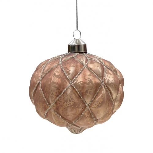 Набор винтажных стеклянных украшений Дворцовые тайны 100 мм., бронза, 6 шт., Christmas DeLuxe (13147)