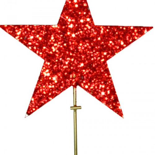 Макушка звезда 40 см., красный, УКРАШЕНИЕ ДЛЯ ВЫСОТНОЙ ЕЛКИ (MZ-400RED)