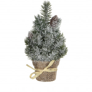 Декорированная елочка в горшочке 24 см, заснеженная (83058)