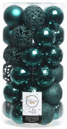 Набор пластиковых шаров Королевский 60 мм, изумрудный, 37 шт, Kaemingk (020816)