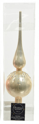 Елочная макушка Новогодний Шарм 31 см., жемчужная, стекло, Kaemingk (170079/2)