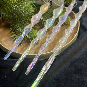 Набор сосулек Морозная радуга 16,5 см., 3 шт., стекло, Christmas DeLuxe (14065)