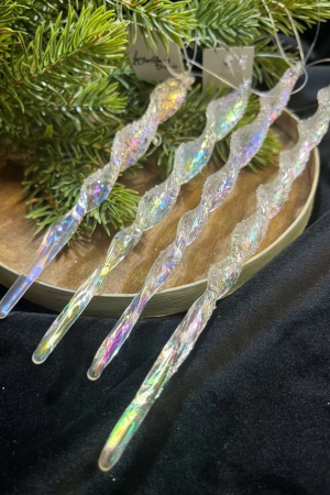 Набор сосулек Морозная радуга 16,5 см., 3 шт., стекло, Christmas DeLuxe (14065)