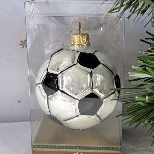 Елочное украшение Мяч, черный, стекло, 5,5 см., 1 шт., Витус (А192-черный)
