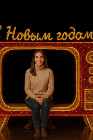 Светодиодная фотозона Советский телевизор 200 см., Сад Радости (SR097)
