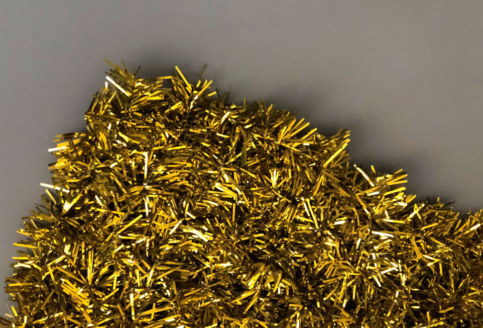 Gloss Net, сетчатый ковер из мишуры на проволочном каркасе, золото, 5,5*0,9 м., Teamprof (TPF-GLNT-5m-Gd)