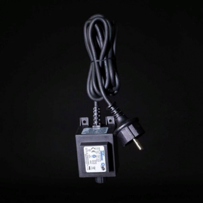 Трансформатор 20W. для силиконовых нитей 24В., до 400 LED, провод черный каучук, IP65, Beauty Led (EA20-400L)