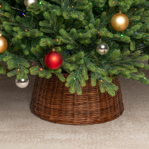 Корзина для декорирования основания елки 105*30 см., коричневая, натуральная, ЕлкиТорг (105-227)