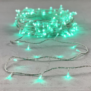 Светодиодная гирлянда с возможностью динамики 20 м., 200 аква LED ламп, 24V., прозрачный силиконовый провод, IP65, Beauty Led (EST200-3W10-1A)