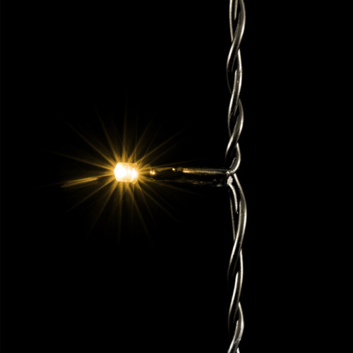 Светодиодный занавес 2*2 м., 400 теплых белых LED ламп, черный провод ПВХ, LTC (PCL402-11-2WW)