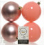 Набор пластиковых шаров Прага 100 мм, карамельно-розовый, 4 шт, Kaemingk (022241)